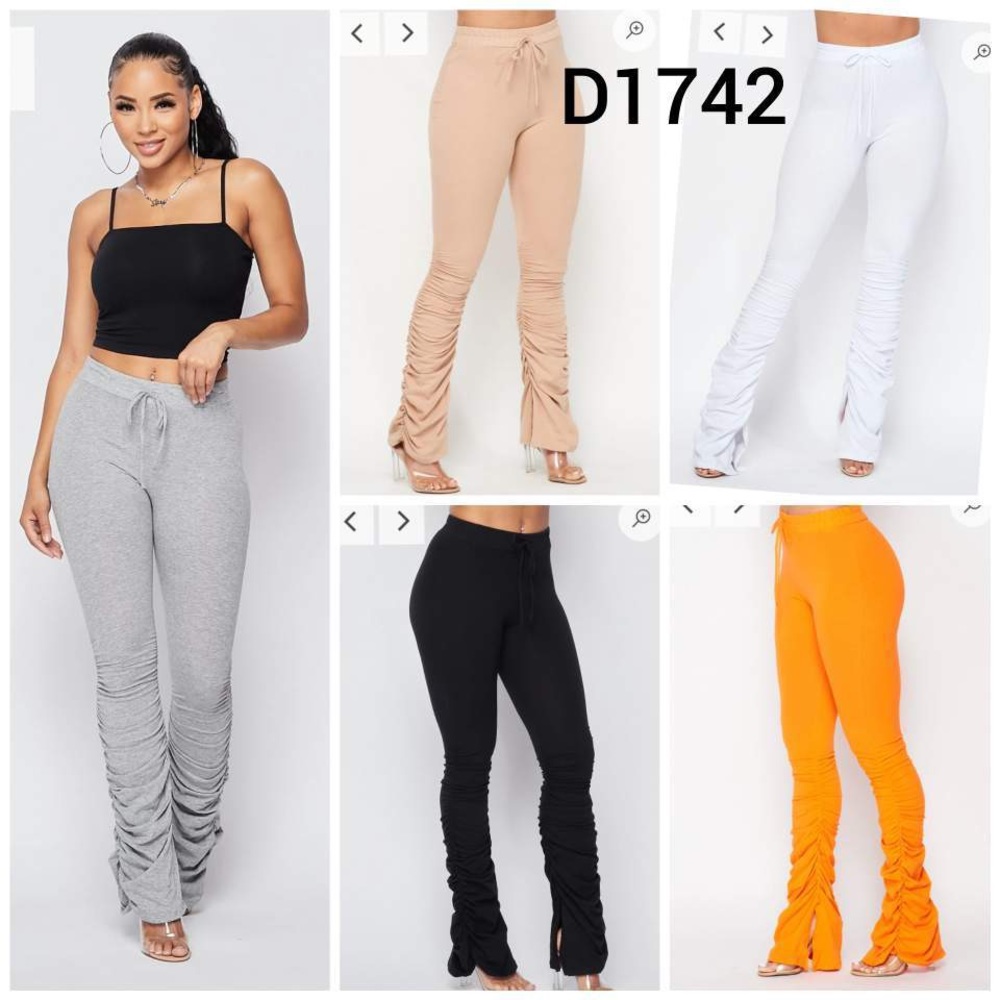 Cream long slouch pants soft and comfortable smoke free